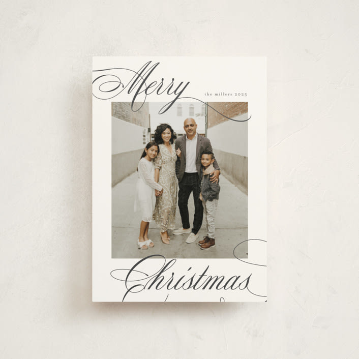 "Merry Script" - Holiday Cards in Ink by Nicole Walsh - Front