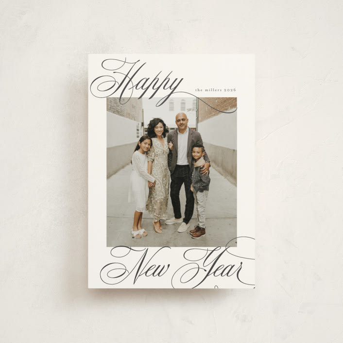 "Merry Script" - Holiday Cards in Ink by Nicole Walsh - Front