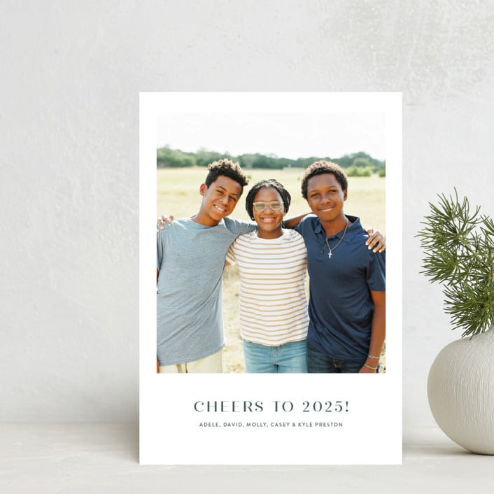 "Tailored" - Holiday Cards in Wreath by Megan Davis - Front