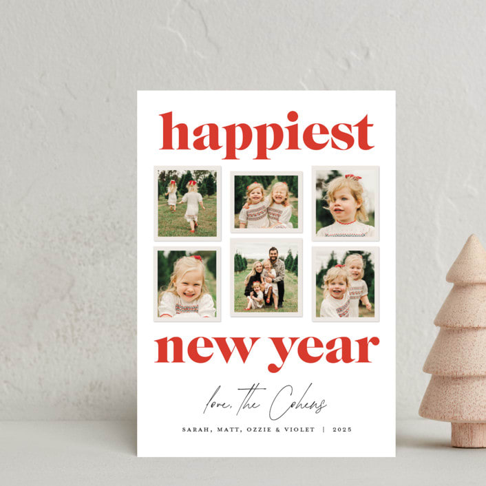 "Earthen" - Holiday Cards in Ruby by Sarah Curry - Front