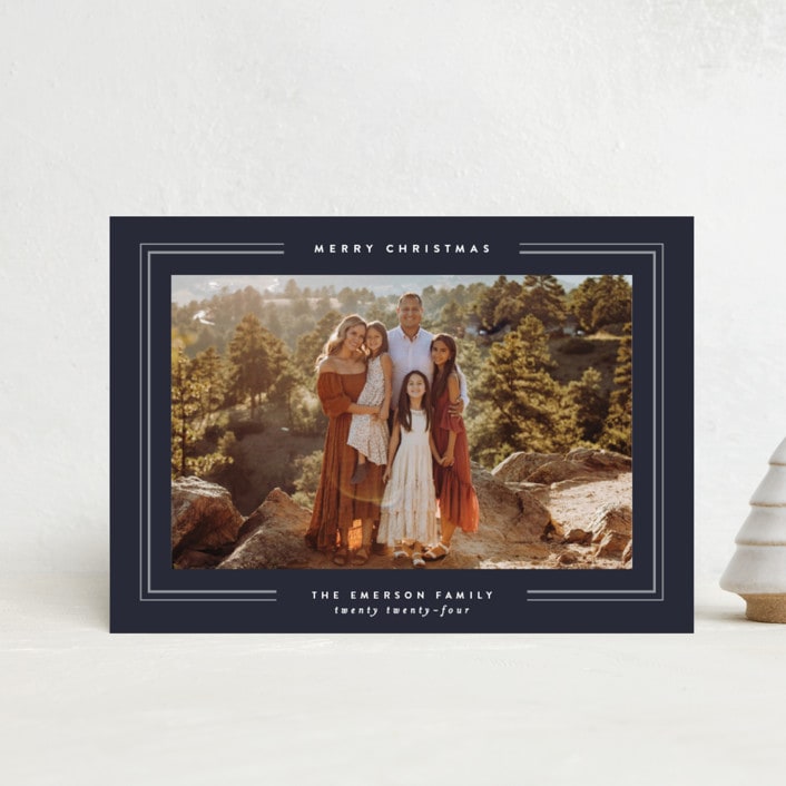 "Christmas Classic" - Holiday Cards in Navigation by Design Lotus - Front