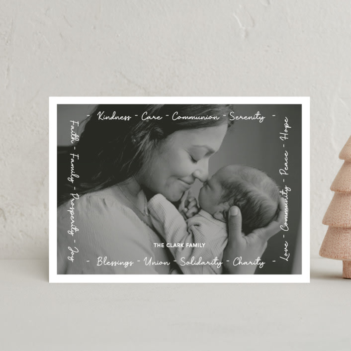 "Faith, community and love" - Holiday Cards in Snow by N. - Front