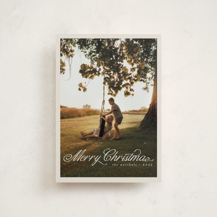 "Noelle" - Holiday Cards in Marshmallow by Pati Cascino - Front
