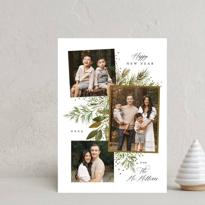 "Scrapbook Pines" - Holiday Cards in Honey by Alethea and Ruth - Front