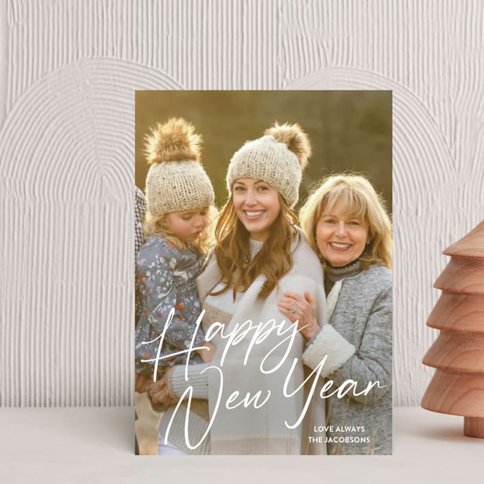 "Grateful always" - Holiday Cards in Snow by Annie Walker - Front
