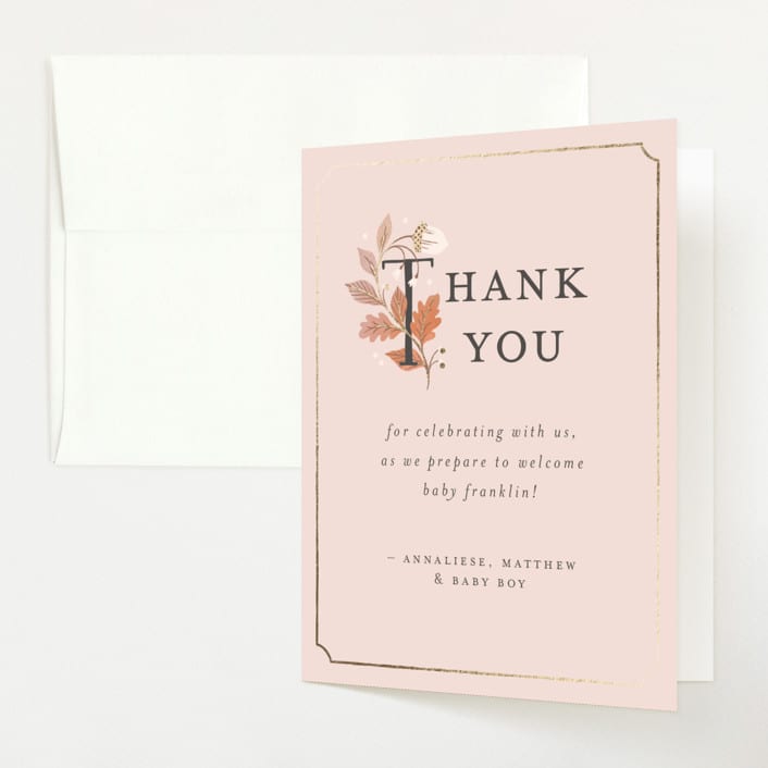 "Fabled Storybook" - Baby Shower Thank You Cards in Auburn by Paper Raven Co. - Front