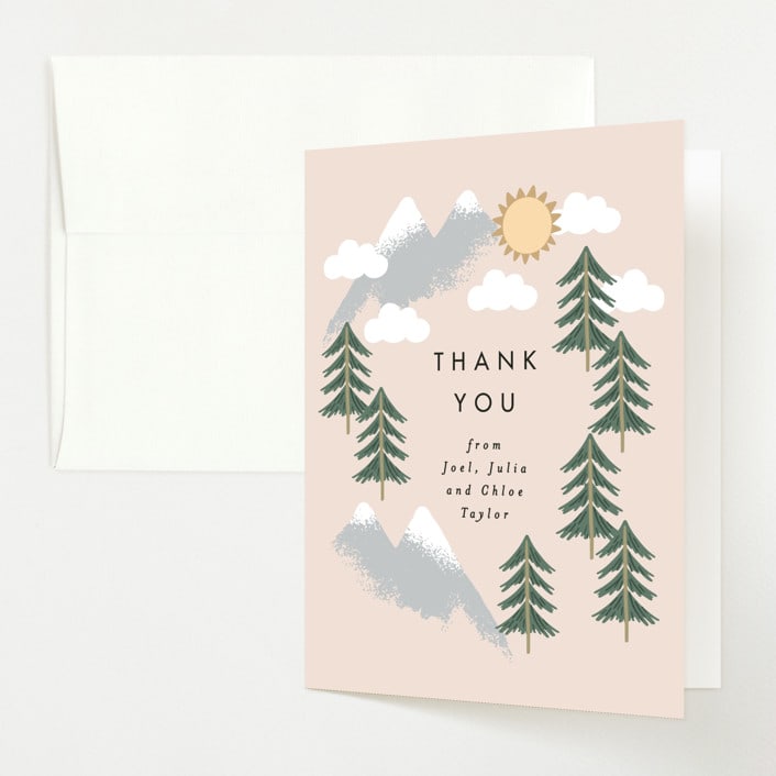 "Adventure on the horizon" - Baby Shower Thank You Cards in Latte by Alethea and Ruth - Front