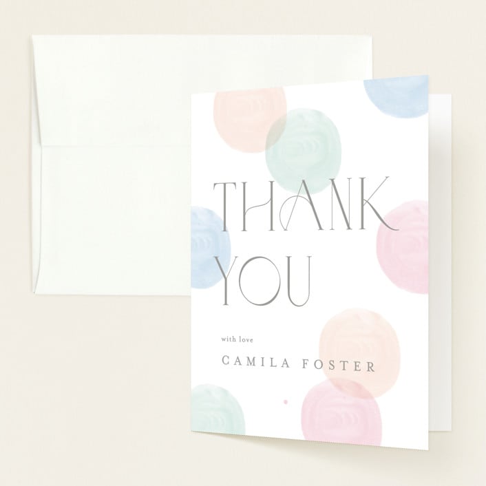 "Polka Dot Party" - Baby Shower Thank You Cards in Confetti by Pixel and Hank - Front
