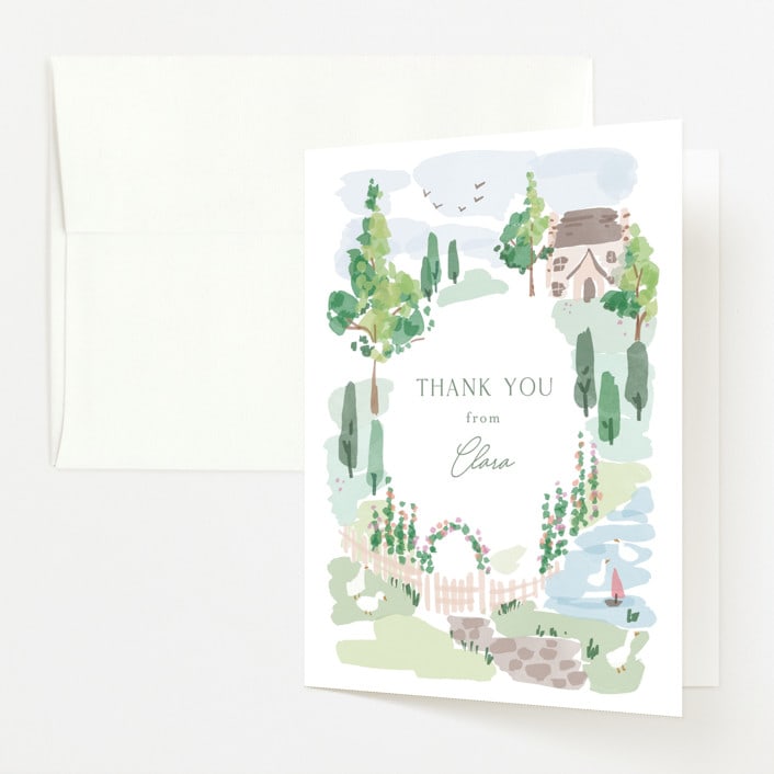 "sweet countryside" - Baby Shower Thank You Cards in Meadow by Rebecca Durflinger - Front