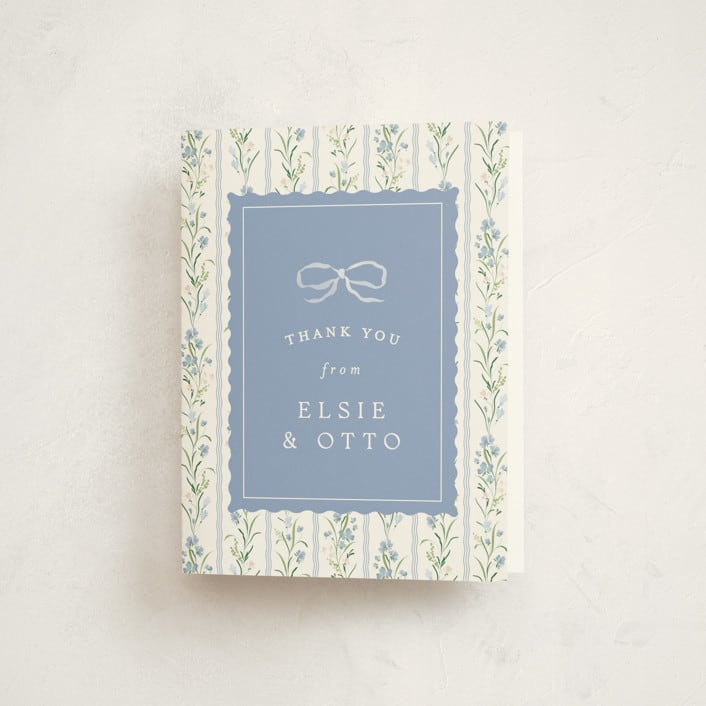 "Dorothy" - Baby Shower Thank You Cards in Cornflower by Erin L. Wilson - Front