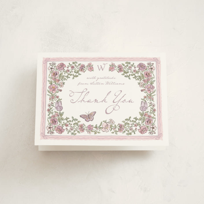 "Baby in Bloom." - Baby Shower Thank You Cards in Heather by Jenna Holcomb - Front