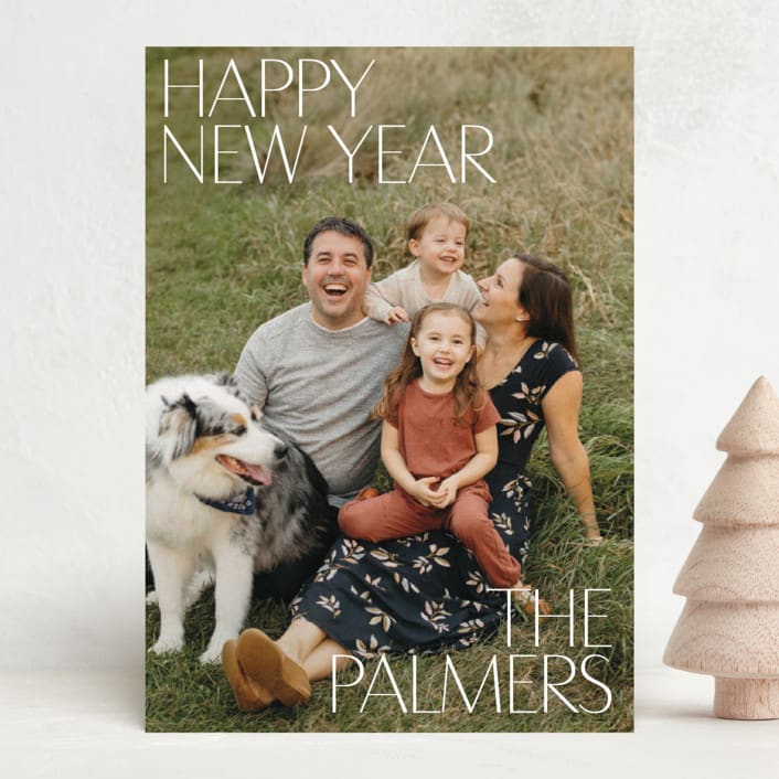 "Big Time" - Holiday Cards in Snow by Inkblot Design - Front