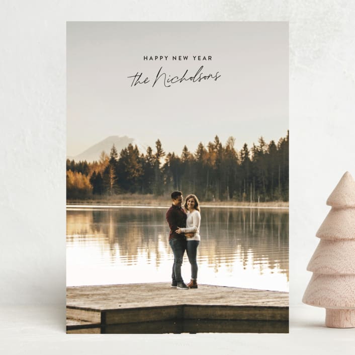 "Minimal Modern holiday" - Holiday Cards in Coal by Jackie Crawford - Front