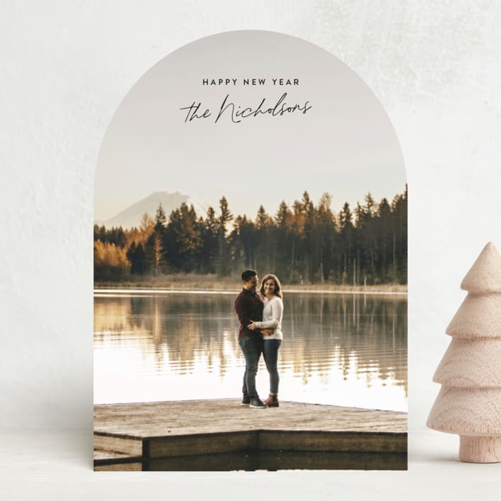 "Minimal Modern holiday" - Holiday Cards in Coal by Jackie Crawford - Front