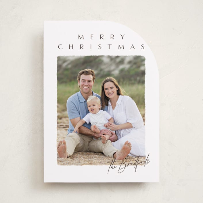 "Merry & Minimal" - Holiday Cards in Pinecone by Ekko Studio - Front