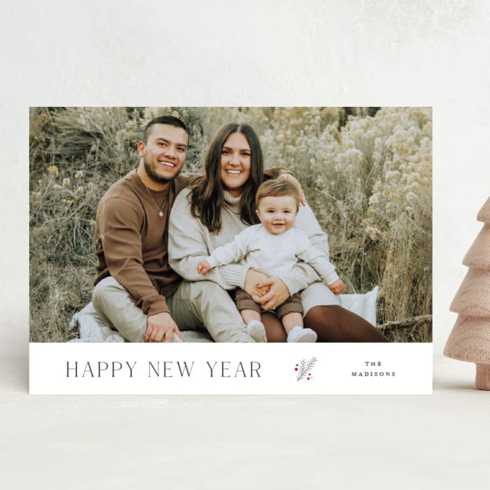 "bough" - Holiday Cards in Wreath by Pixel and Hank - Front
