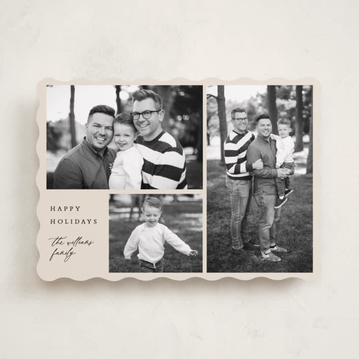 "Simple Gallery" - Holiday Cards in Ivory by Angela Thompson - Front
