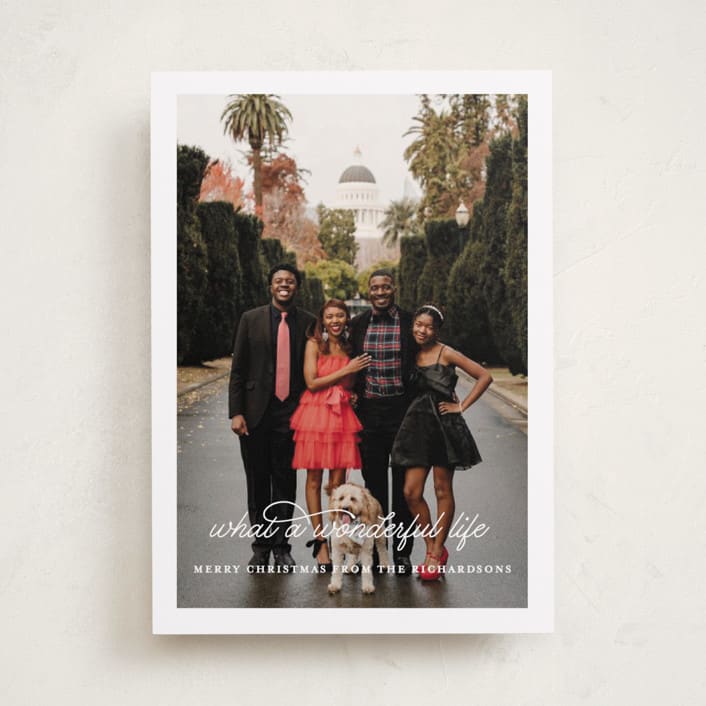 "What A Wonderful Life" - Holiday Cards in Snowflake by Leah Ragain - Front