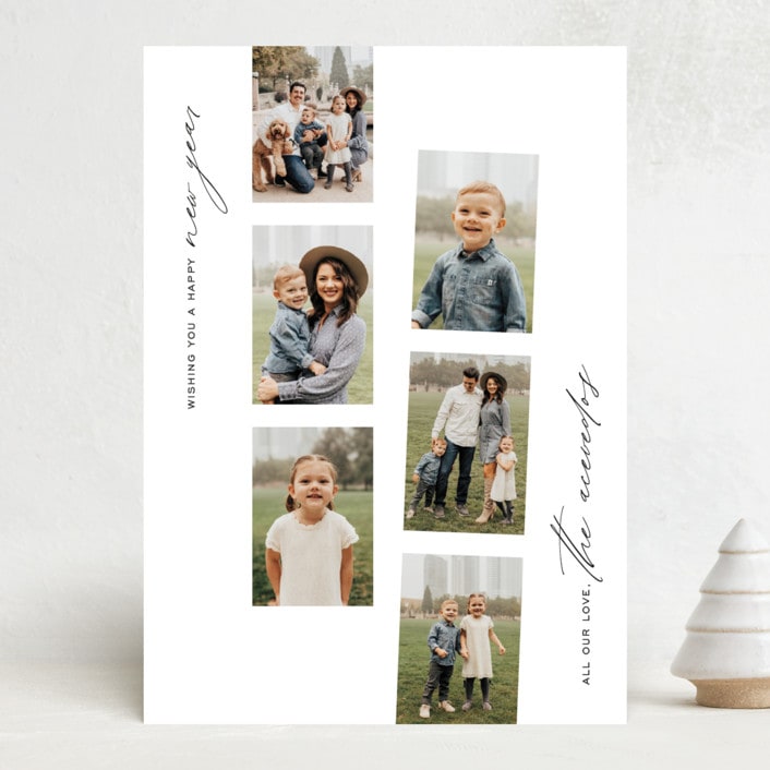 "photo strip" - Holiday Cards in Snow by Olivia Kanaley Inman - Front