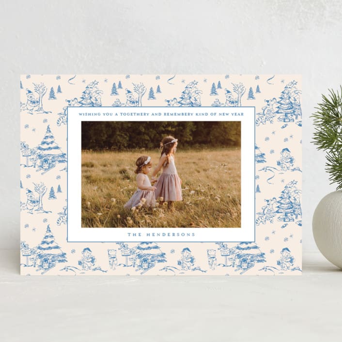 "Disney's Holiday Pooh" - Holiday Cards in Frost by Teju Reval - Front