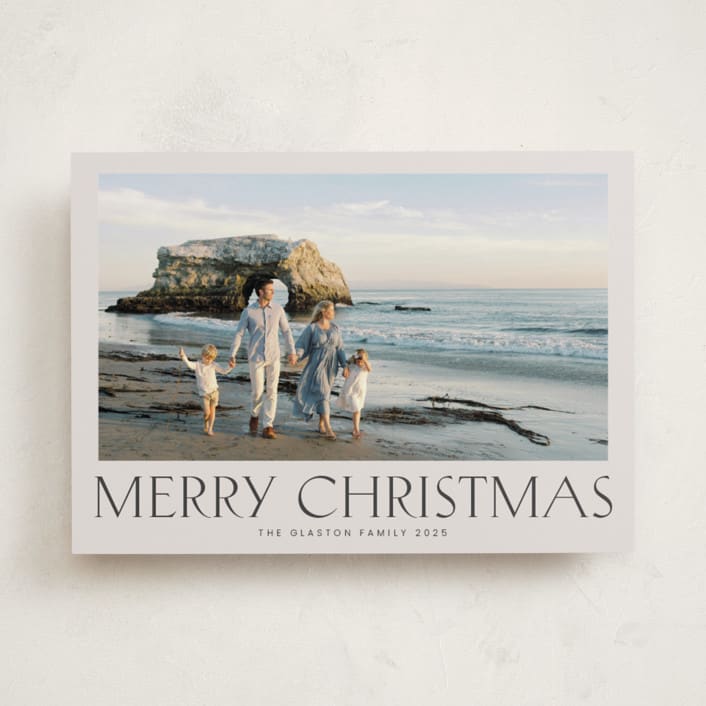 "Headliner" - Holiday Cards in Parchment by Nicole Walsh - Front