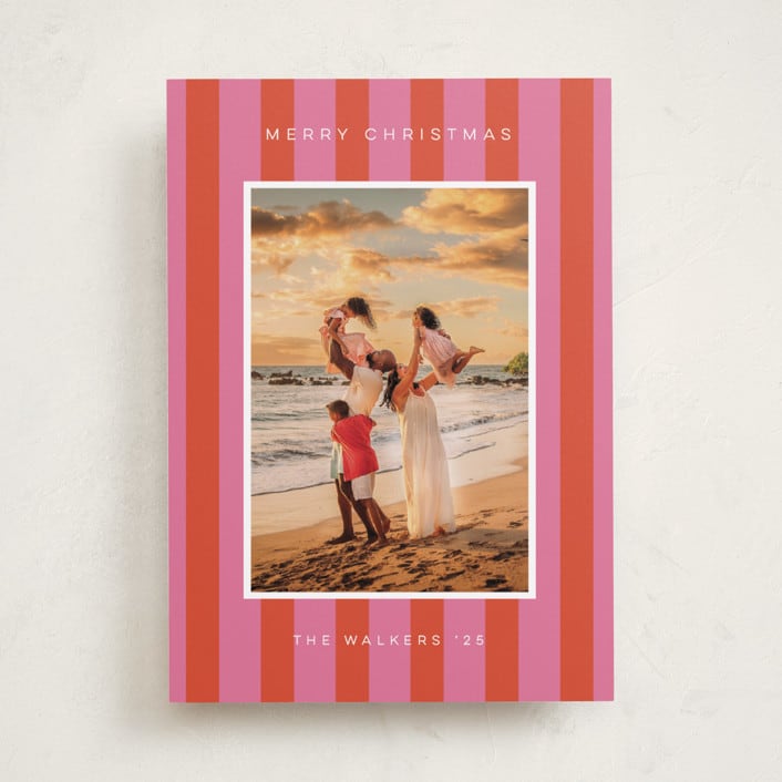 "Cabana" - Holiday Cards in Strawberry by Morgan Kendall - Front