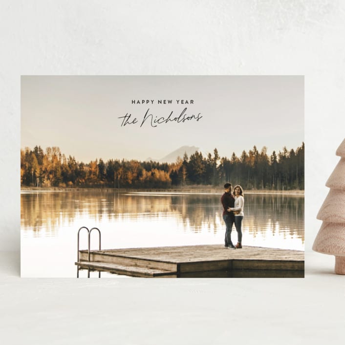 "Minimal Modern holiday" - Holiday Cards in Coal by Jackie Crawford - Front