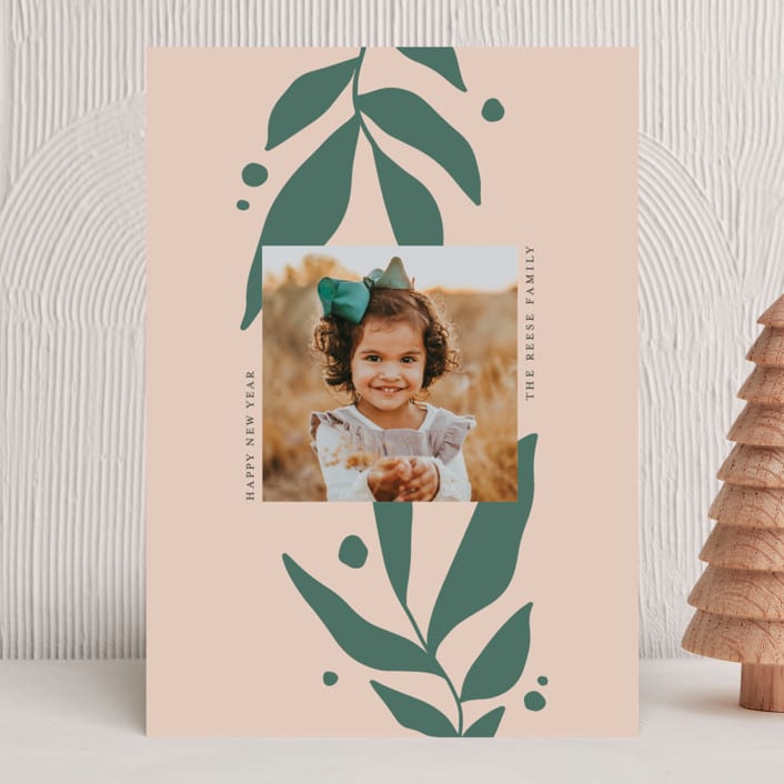 "encompassing" - Holiday Cards in Blush by Olivia Goree - Front