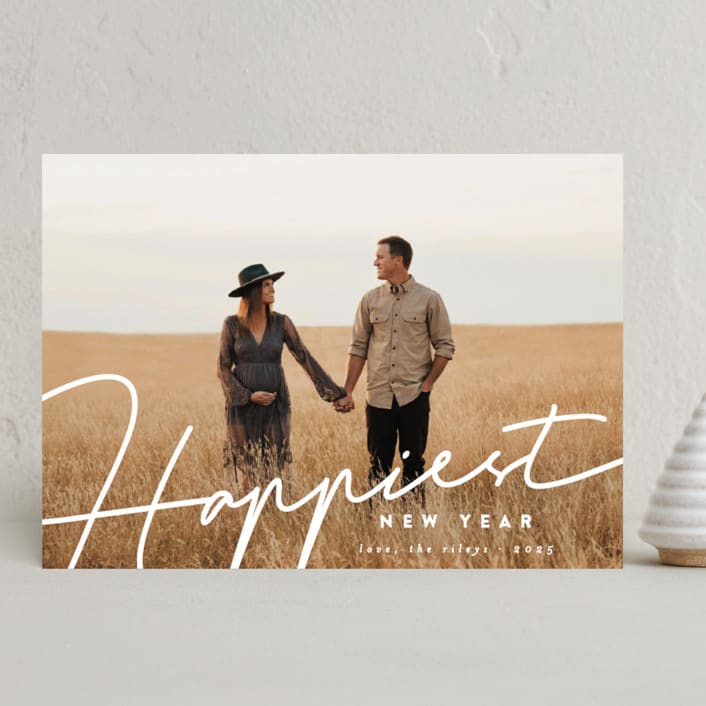 "happiest written" - Holiday Cards in Frost by Summer Winkelman - Front