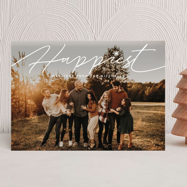 "Blowing" - Holiday Cards in Snow by Lauren Chism - Front