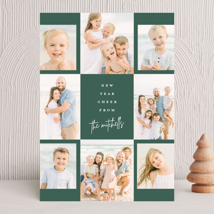 "Signed" - Holiday Cards in Emerald by Lauren Chism - Front