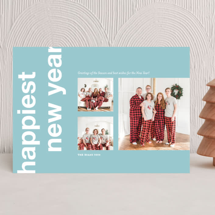 "Classic Seasons Greetings" - Holiday Cards in Sea by James Derit - Front