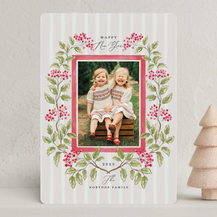 "Josephine" - Holiday Cards in Cherry by Pati Cascino - Front