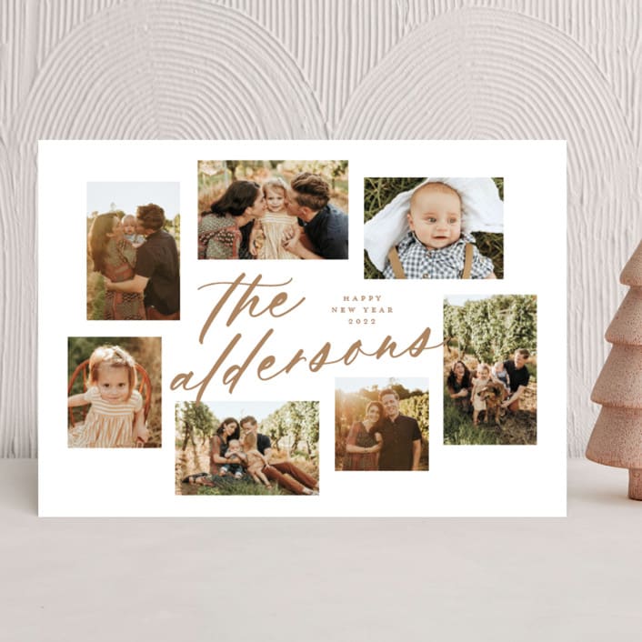 "Family Gallery" - Holiday Cards in Gingerbread by Lauren Chism - Front