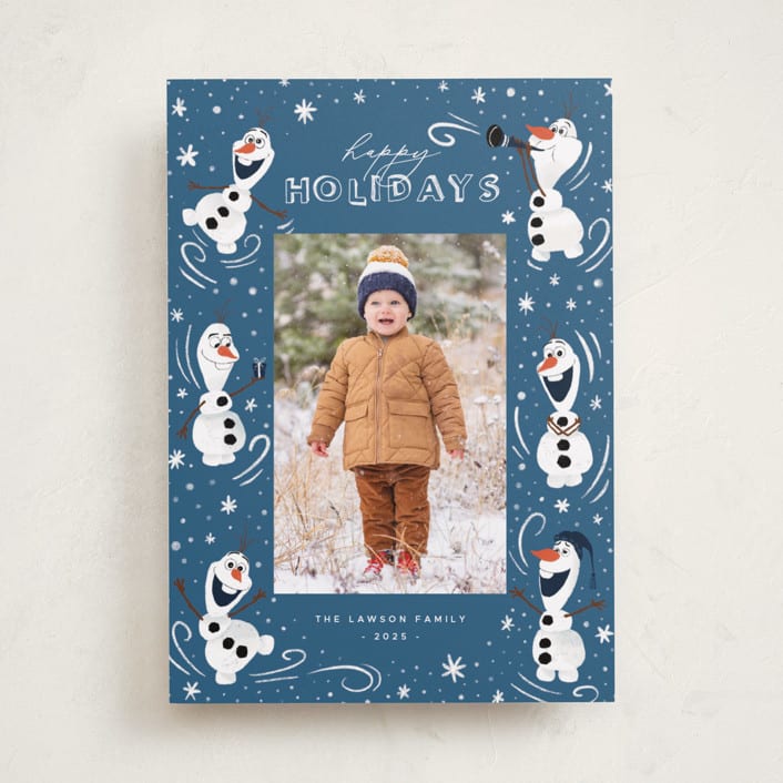 "Disney's Frozen Olaf Holiday Fun" - Holiday Cards in Night by Orasie - Front