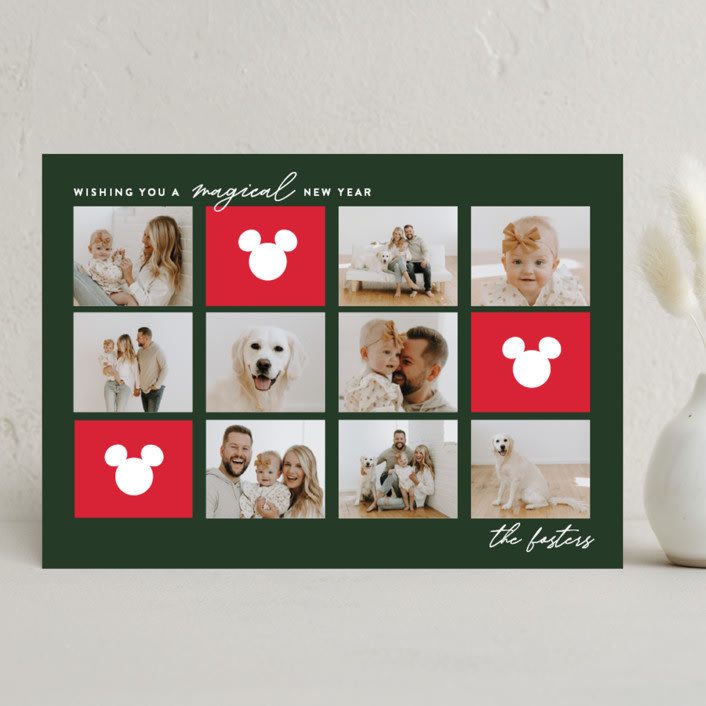 "Disney Mickey Magical Memories" - Holiday Cards in Fruitcake by Pixel and Hank - Front