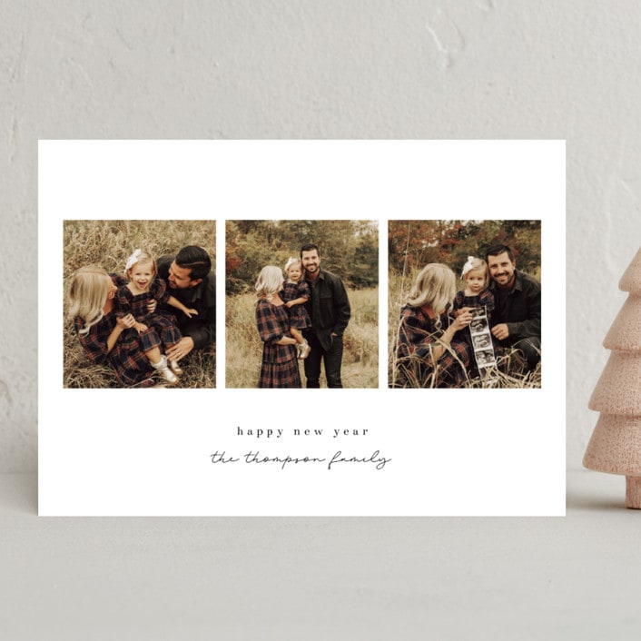 "Very Merry Trio" - Holiday Cards in Snow by Heather Cairl - Front
