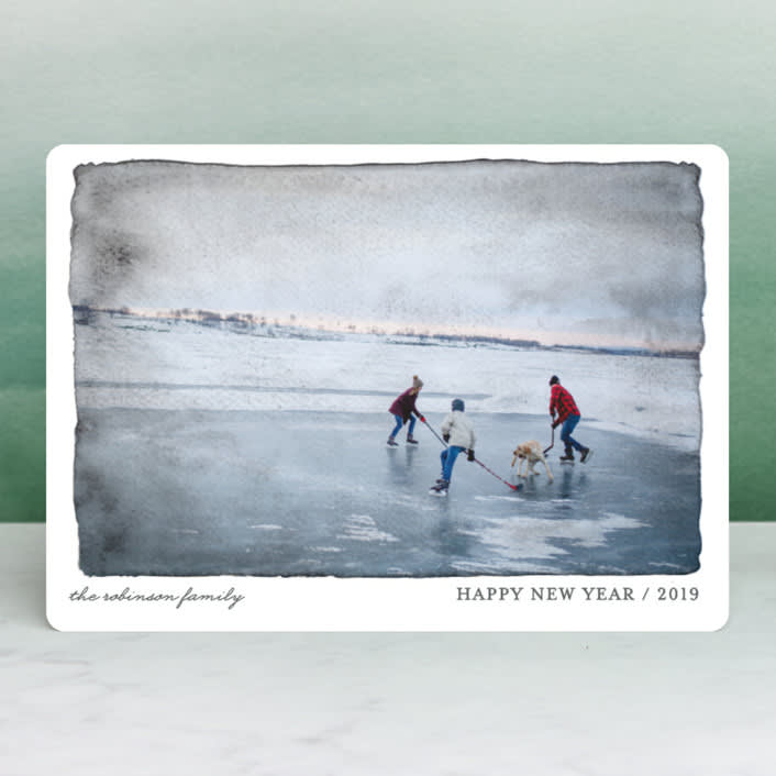 "Aquarelle" - Holiday Cards in Ash by cambria - Front