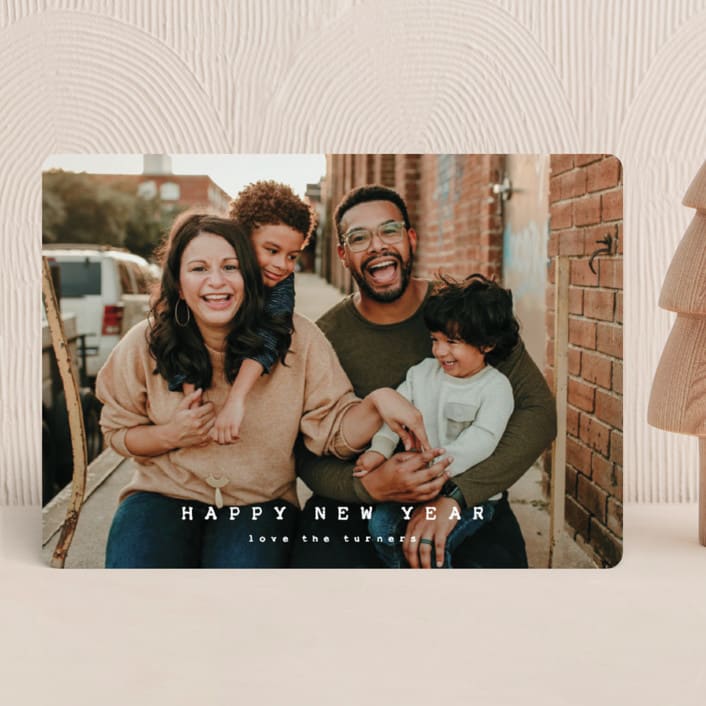 "The Press" - Holiday Cards in Vanilla by Carolyn MacLaren - Front