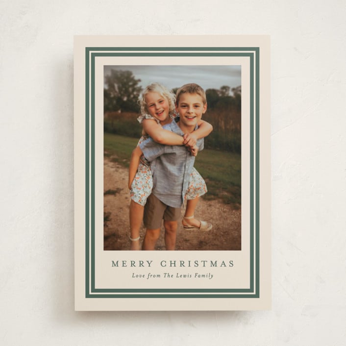 "Preppy frame" - Holiday Cards in Tree by Carolyn MacLaren - Front