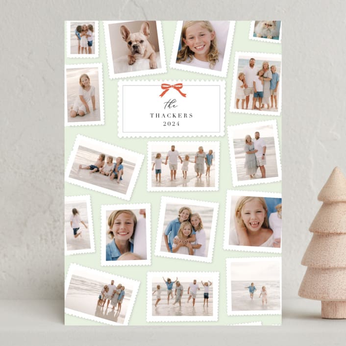 "Multi Stamp Photo" - Holiday Cards in Mint by Hannah Williams - Front