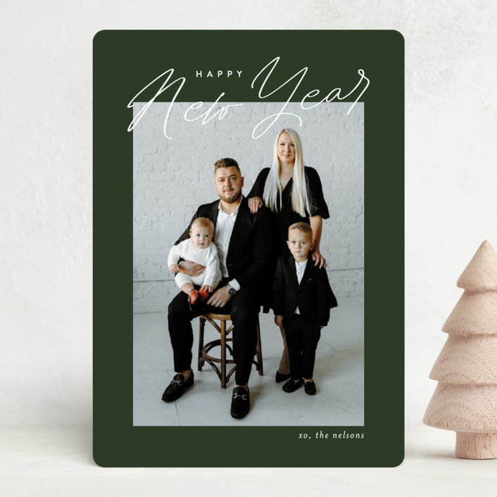 "adorned" - Holiday Cards in Evergreen by Jessica Williams - Front