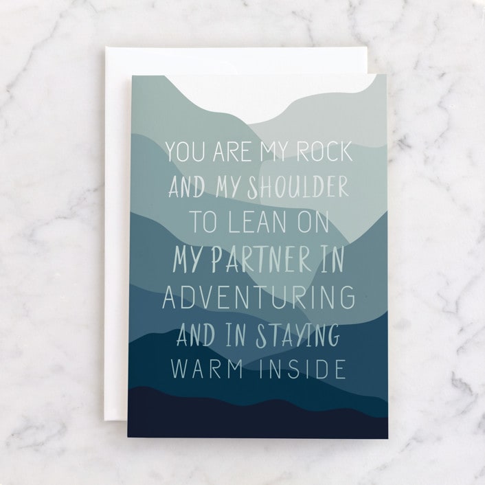 "Travel Together" - Single Greeting Cards in Aquamarine by Zani van Zyl - Front