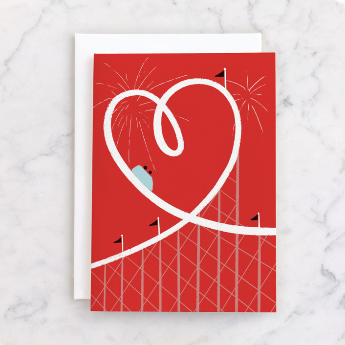 "Sherbet" - Single Greeting Cards in Rose by chocomocacino - Front