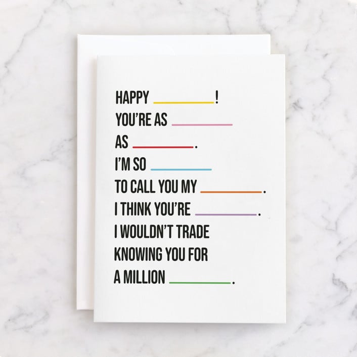 "You Said It" - Single Greeting Cards in Colorful by mo kelley - Front