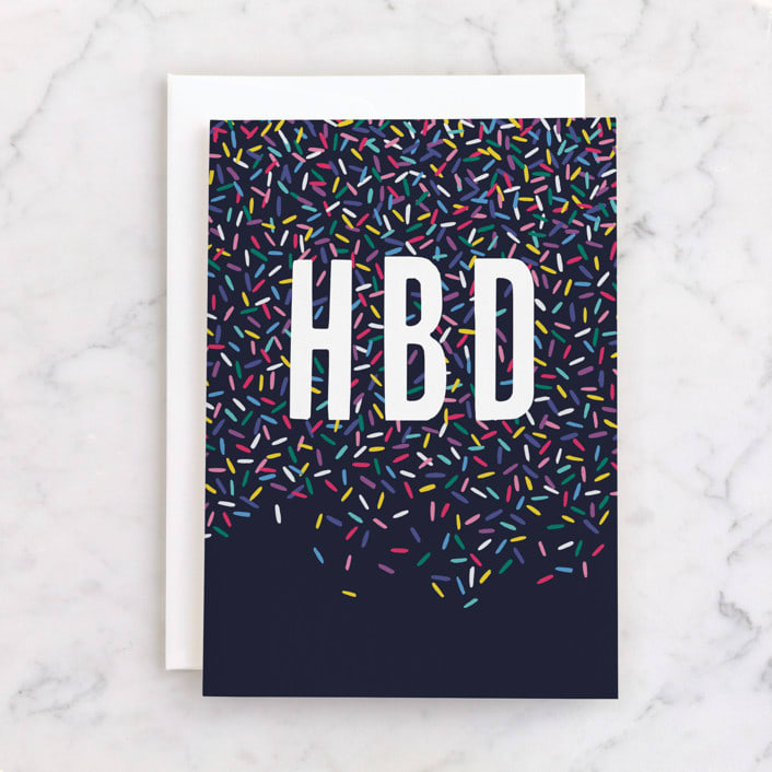 "Sprinkled" - Single Greeting Cards in Sparkly by Hooray Creative - Front