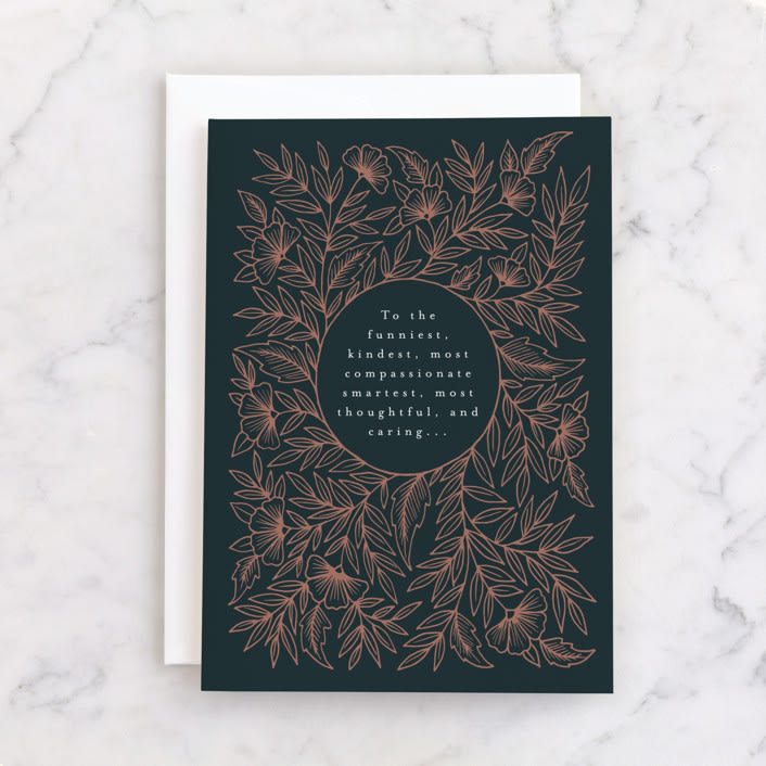 "Synonyms" - Single Greeting Cards in Grass by Katharine Watson - Front