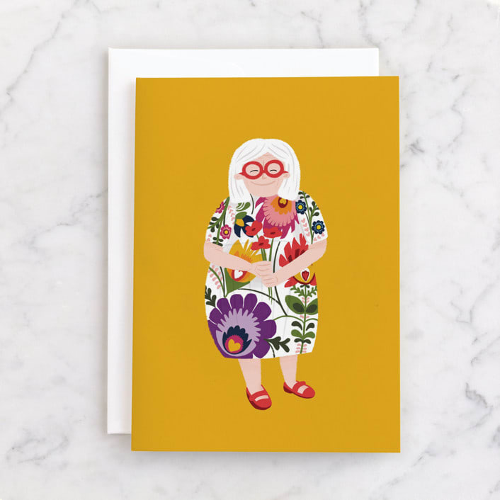 "Fabulous Grandma Birthday" - Single Greeting Cards in Sunflower by Meredith Ann - Front