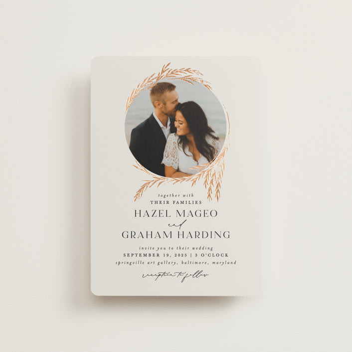 "Locket" - Wedding Invitations in Pearl by Erin L. Wilson - Front