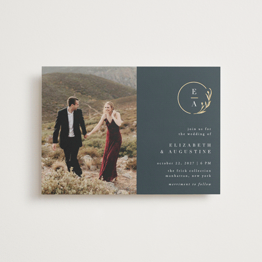 "For Eternity" - Wedding Invitations in Midnight by Ana de Sousa - Front